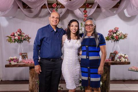 noiva e seus pais'