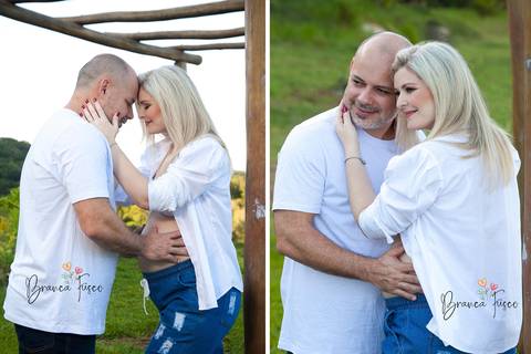 Foto de gestante na natureza'