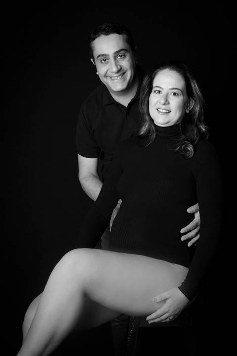 foto de gravida em estudio'
