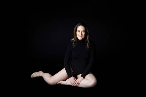 foto de gravida em estudio'