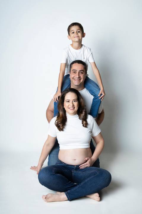 foto de gravida em estudio'