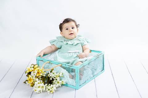 Ensaio infantil de 6 meses'