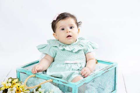 Ensaio infantil de 6 meses'