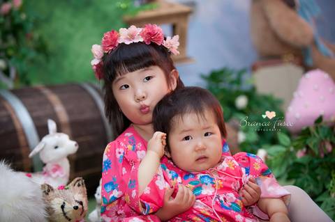 Sessão de fotos de 1 ano'