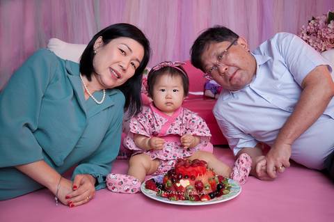 Sessão de fotos de 1 ano'