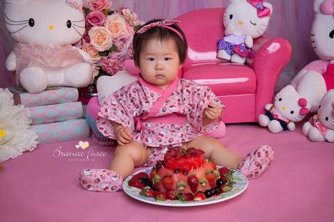 Sessão de fotos de 1 ano'