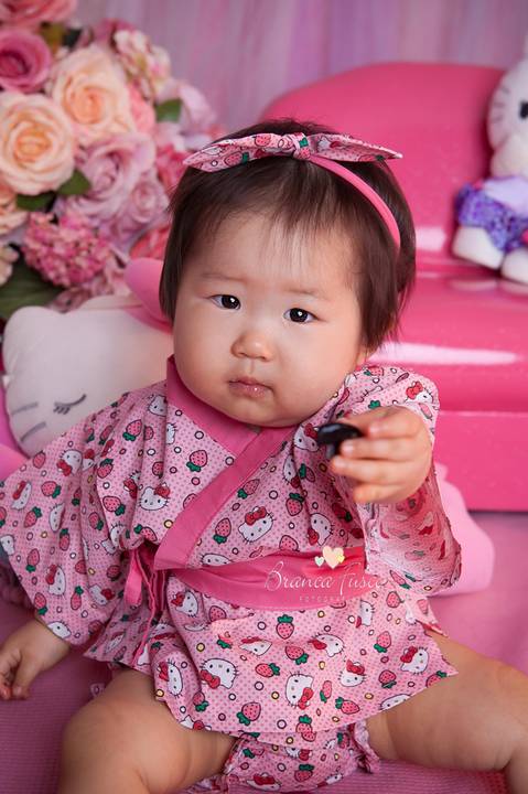 Sessão de fotos de 1 ano'