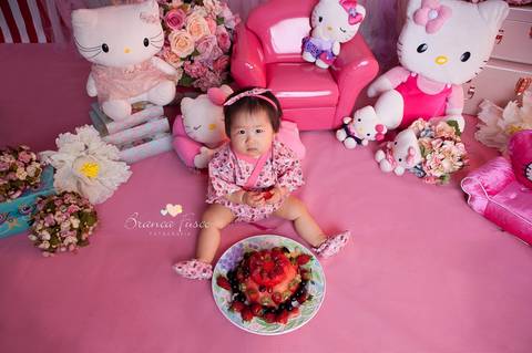 Sessão de fotos de 1 ano'