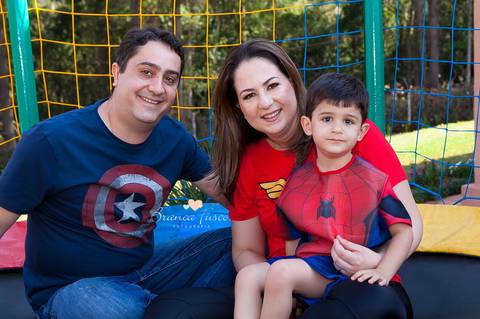 Festa com super-heróis'