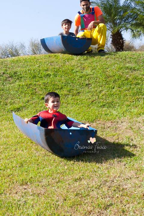 Festa com super-heróis'