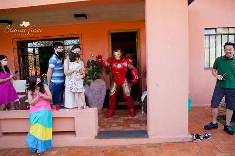Festa com super-heróis'