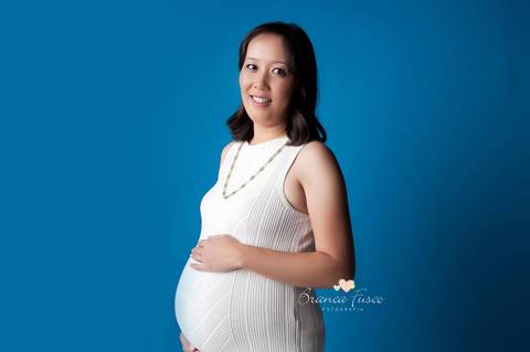 Book de grávida em estúdio'