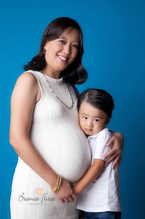 Book de grávida em estúdio'