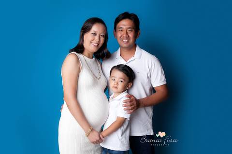 Book de grávida em estúdio'