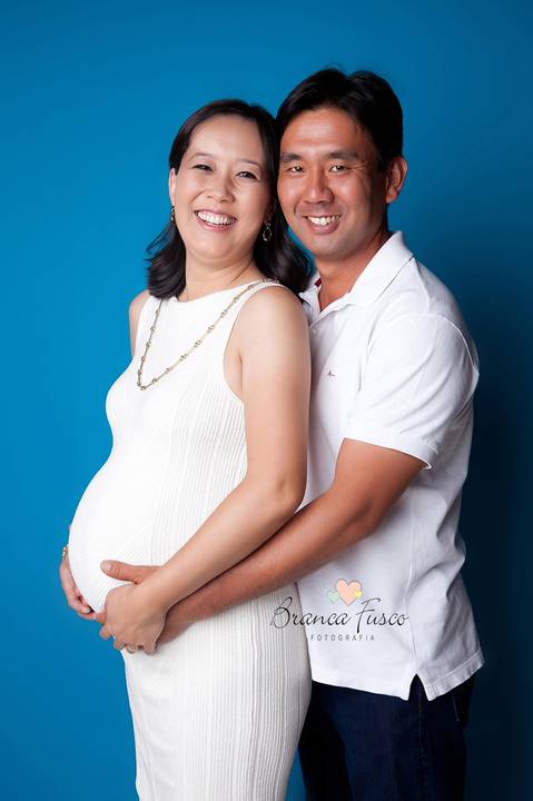 Book de grávida em estúdio'