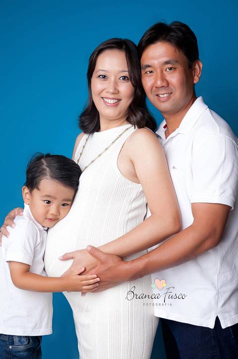 Book de grávida em estúdio'