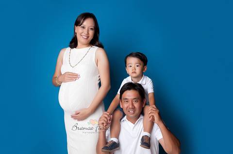 Book de grávida em estúdio'