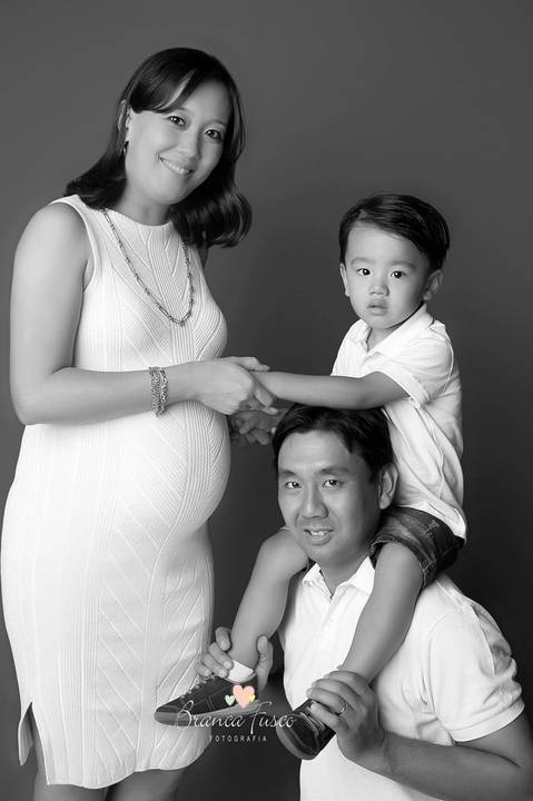 Book de grávida em estúdio'