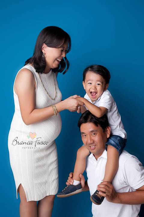 Book de grávida em estúdio'