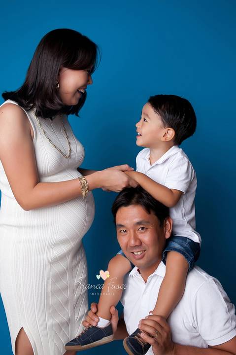 Book de grávida em estúdio'