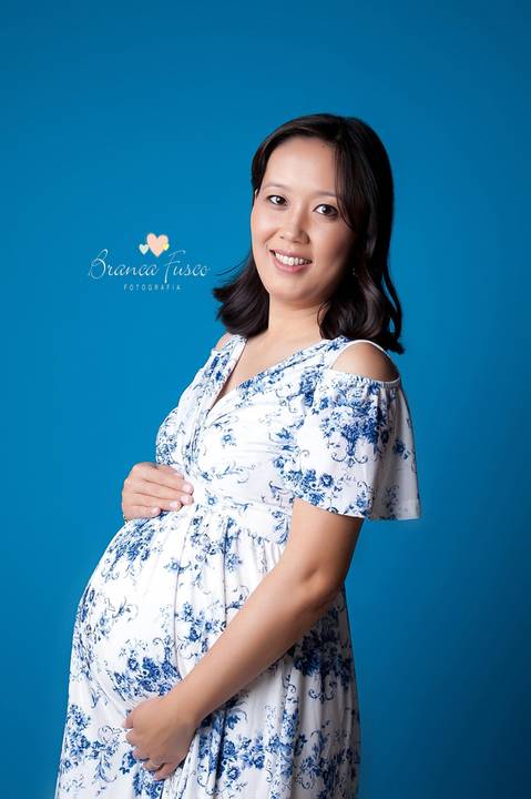 Book de grávida em estúdio'