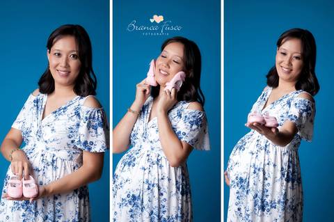 Book de grávida em estúdio'