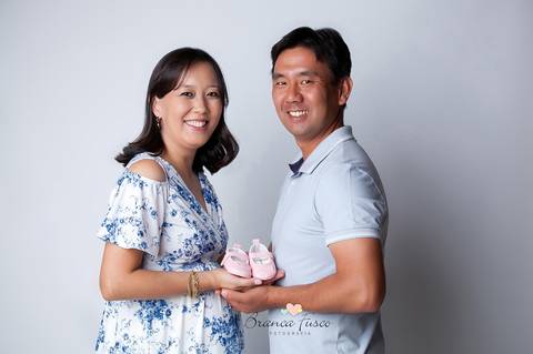 Book de grávida em estúdio'