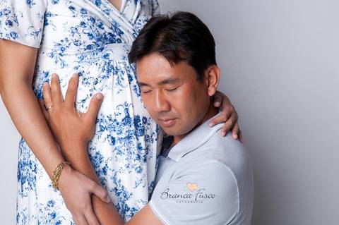 Book de grávida em estúdio'