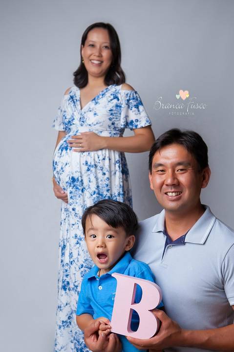 Book de grávida em estúdio'