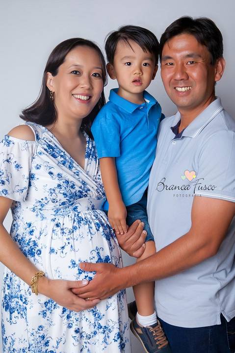 Book de grávida em estúdio'