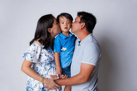 Book de grávida em estúdio'