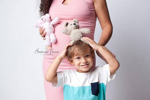 ensaio de gestante em estúdio'