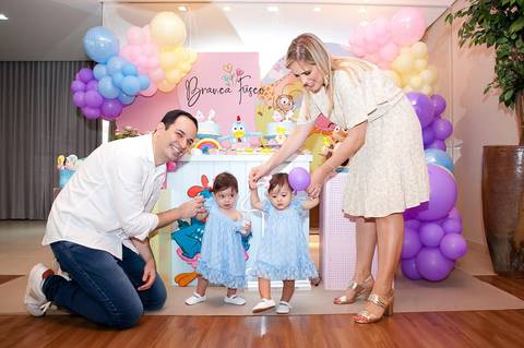 Festa de 1 ano de gêmeas em Londrina com a fotógrafa Branca Fusco'