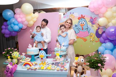 Festa de 1 ano de gêmeas em Londrina com a fotógrafa Branca Fusco'