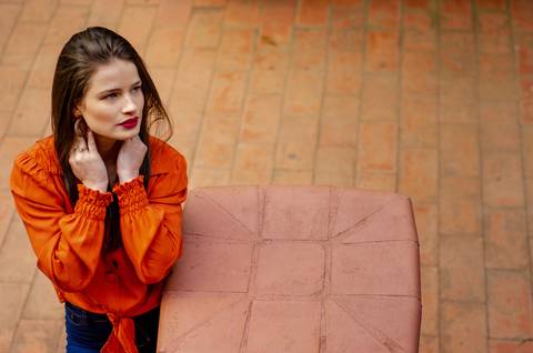 ensaio feminino externo Parque fazenda Lagoa do Nado foto de cima'