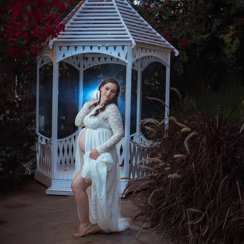 Foto de gestante no gazebo, foto de gestante diferente, foto de gestante exclusivo'