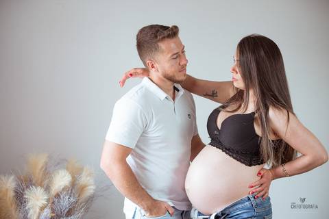 foto de gravida com o marido'