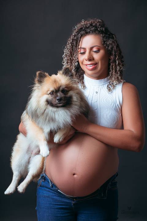 Foto de gestante com o cachorro, ensaio de gestante com o cachorro, ensaio de gravida em Hortolândia com o pet'