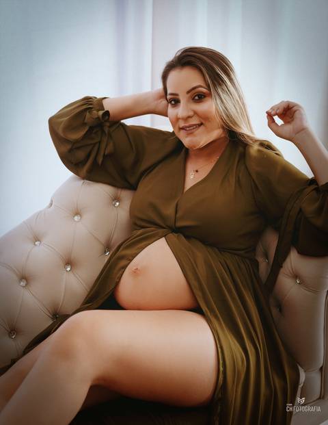 Gestante no divã'