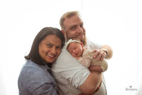 Newborn com os pais em Hortolândia '