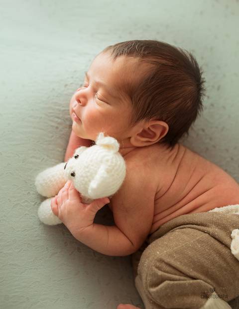 Newborn de calça, urso , newborn de  amigurumi
'