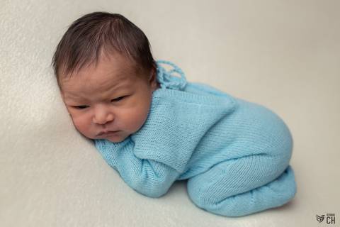Newborn de azul, newborn no studio CH fotografia , newborn em Hortolândia '