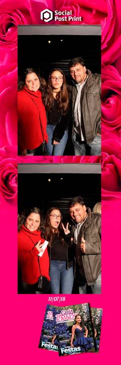 Espelho Mágico Interativo Sticker no lançamento da Revista Guia 15 anos na Fields em Florianópolis.'