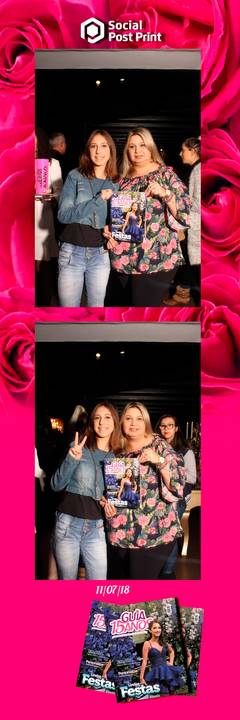 Espelho Mágico Interativo Sticker no lançamento da Revista Guia 15 anos na Fields em Florianópolis.'