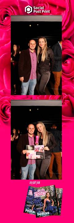 Espelho Mágico Interativo Sticker no lançamento da Revista Guia 15 anos na Fields em Florianópolis.'