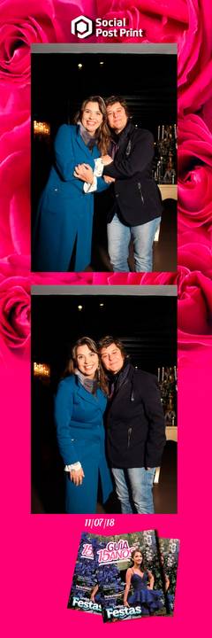 Espelho Mágico Interativo Sticker no lançamento da Revista Guia 15 anos na Fields em Florianópolis.'