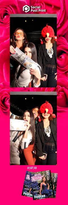 Espelho Mágico Interativo Sticker no lançamento da Revista Guia 15 anos na Fields em Florianópolis.'