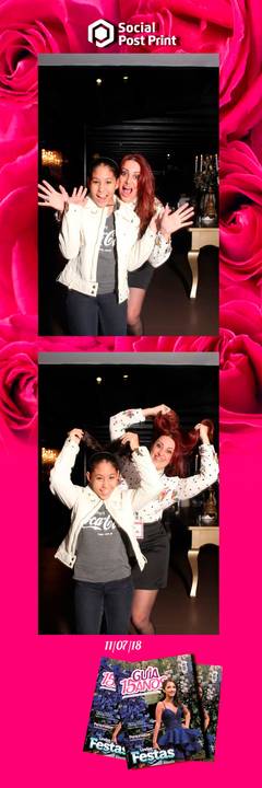 Espelho Mágico Interativo Sticker no lançamento da Revista Guia 15 anos na Fields em Florianópolis.'