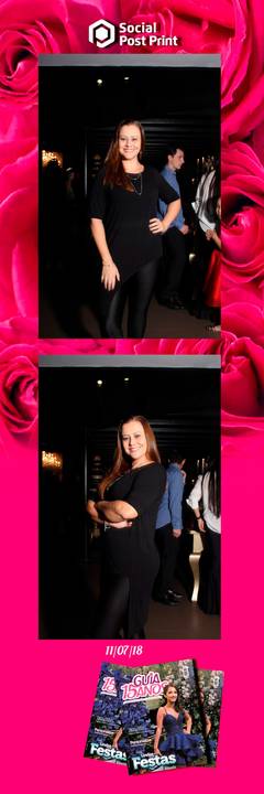 Espelho Mágico Interativo Sticker no lançamento da Revista Guia 15 anos na Fields em Florianópolis.'