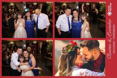 Totem Fotográfico em casamento realizado em Itapema (SC).'